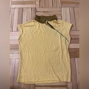 Yellow 100% silk top
